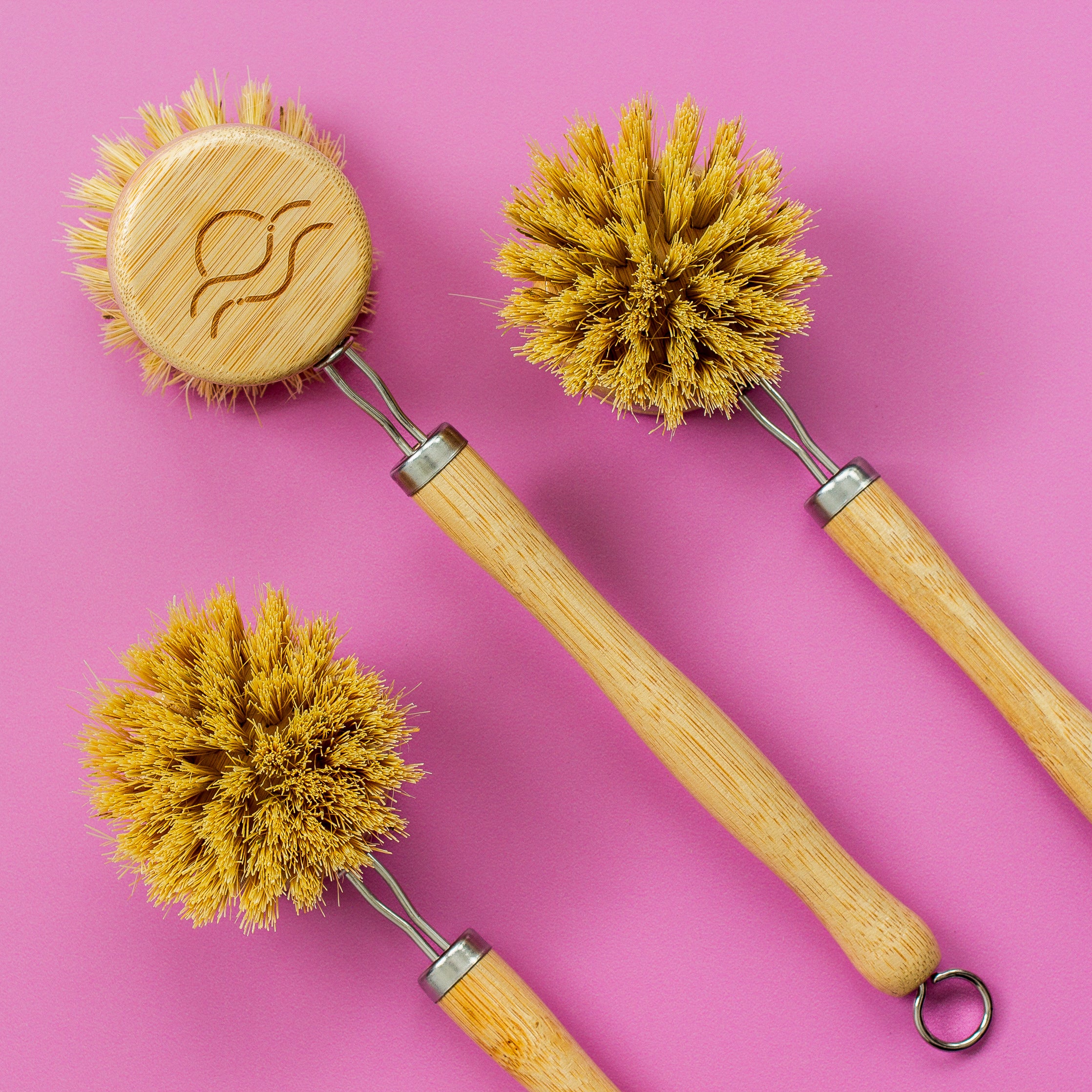 Bamboo Long-Handled Dish Brush - Image 3